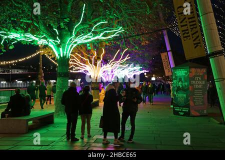 Christmas lights at the Southbank Centre, London, England, Great Britain, United Kingdom, UK, Europe Stock Photo