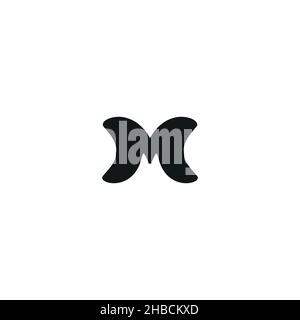 M icon. Simple style metro transport big sale poster background symbol. M logo design element. M t-shirt printing. Vector for sticker. Stock Vector