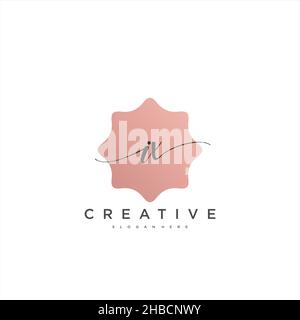 IX Initial handwriting minimalist geometric logo template vector art, Logo for business beauty, fashion, and other art Stock Vector