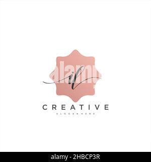 IL Initial handwriting minimalist geometric logo template vector art, Logo for business beauty, fashion, and other art Stock Vector