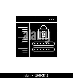 Password manager color line icon. Isolated vector element. Outline pictogram for web page, mobile app, promo Stock Vector