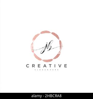 JB Initial handwriting minimalist geometric logo template vector art, Logo for business beauty, fashion, and other art Stock Vector