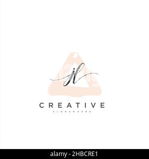 JL Initial handwriting minimalist geometric logo template vector art, Logo for business beauty, fashion, and other art Stock Vector