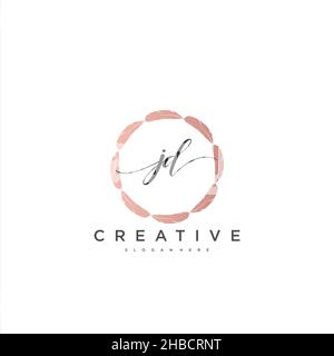 JD Initial handwriting minimalist geometric logo template vector art, Logo for business beauty, fashion, and other art Stock Vector