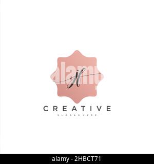 JF Initial handwriting minimalist geometric logo template vector art, Logo for business beauty, fashion, and other art Stock Vector