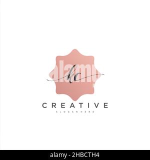 KC Initial handwriting minimalist geometric logo template vector art, Logo for business beauty, fashion, and other art Stock Vector