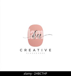 KA Initial handwriting minimalist geometric logo template vector art, Logo for business beauty, fashion, and other art Stock Vector