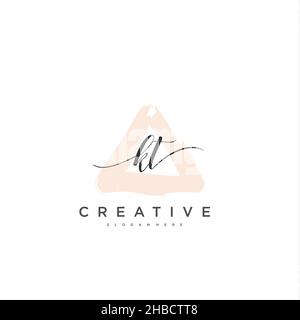 KT Initial handwriting minimalist geometric logo template vector art, Logo for business beauty, fashion, and other art Stock Vector