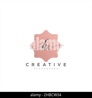 KX Initial handwriting minimalist geometric logo template vector art, Logo for business beauty, fashion, and other art Stock Vector