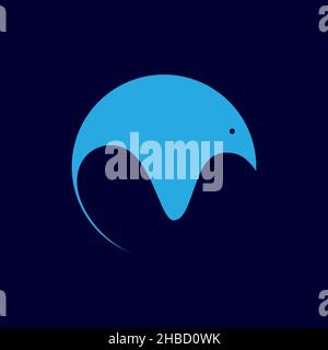 geometric animal flat fish stingray logo design vector graphic symbol icon sign illustration creative idea Stock Vector