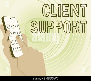 Text showing inspiration Client Support. Concept meaning focus on helping customers to use products and services -42484 Stock Photo