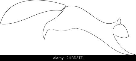 Single continuous line drawing of luxury squirrel for corporation logo identity. Company icon concept from chipmunk animal shape. Modern one line draw Stock Vector