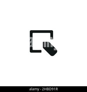 Click cursor icon. Simple style computer course poster background symbol. Computer course logo design element. Click course t-shirt printing. Vector f Stock Vector