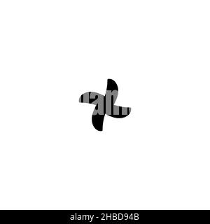 Fan icon. Simple style air conditioner big sale poster background symbol. Air conditioner logo design element. Air conditioner t-shirt printing. Stock Vector