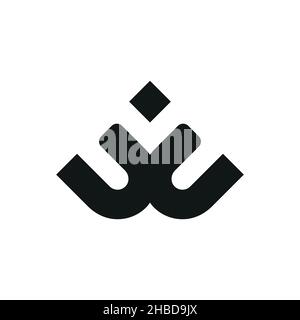 Yoga icon. Simple style yoga lessons course big sale poster background symbol. Yoga logo design element. Yoga t-shirt printing. Vector for sticker. Stock Vector