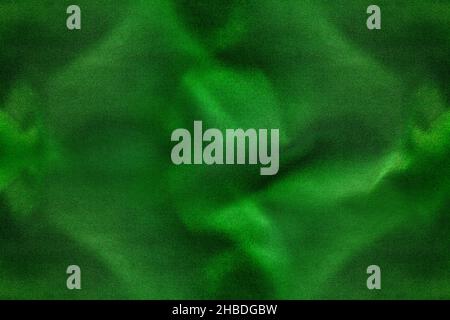 Dark green abstract background of cotton fabric with waves Stock Photo