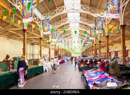 Barnstaple Pannier Market Butchers Row Barnstaple Devon England UK GB Europe Stock Photo