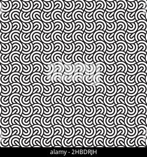 Seamless Art Deco geometric circle overlap pattern background Stock Vector