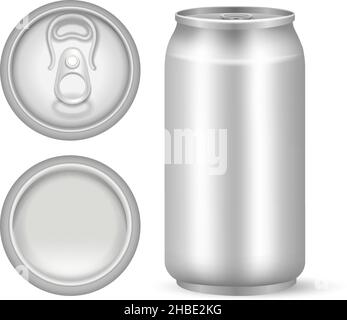 Beer can mockup Stock Vector