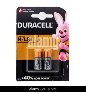 Duracell N Alkaline Batteries Stock Photo