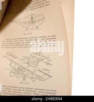 The 'Air fleet' by S. Mikheev, first published in 1925 in USSR. Stock Photo
