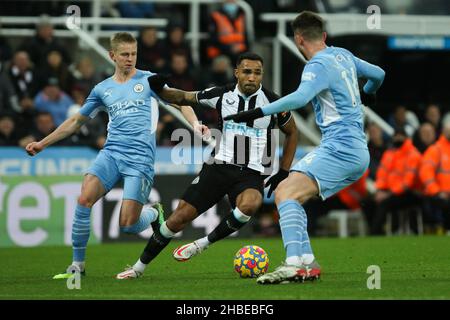 Newcastle, UK. 19th Dec, 2021. NEWCASTLE UPON TYNE, GBR. DEC 19TH Callum Wilson of Newcastle United in action during the Premier League match between Newcastle United and Manchester City at St. James's Park, Newcastle on Sunday 19th December 2021. (Credit: Will Matthews | MI News) Credit: MI News & Sport /Alamy Live News Stock Photo