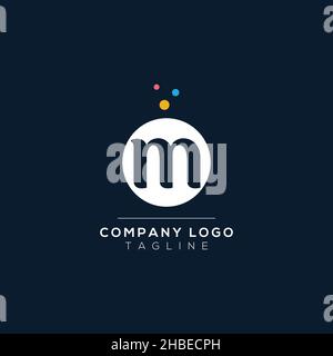 Dots Letter M Logo. M Letter Design Vector with Dots. Vector Lettering Illustration of a Colorful Alphabet with Bubbles. Stock Vector