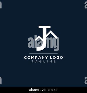 Letter J monogram alphabet with the mountain peak. Mountain Logo sign symbol. Modern vector logo design for the business, and company identity. Stock Vector