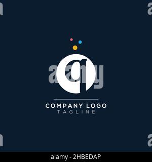 Dots Letter Q Logo. Q Letter Design Vector with Dots. Vector Lettering Illustration of a Colorful Alphabet with Bubbles. Stock Vector