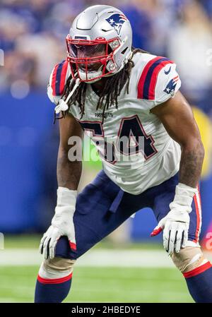 Chicago, Illinois, USA. 21st Oct, 2018. - Bears #16 Pat O'Donnell has his  punt blocked by Patriots #54 Dont'a Hightower during the NFL Game between  the New England Patriots and Chicago Bears