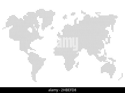 dotted grey world map illustration vector Stock Vector Image & Art - Alamy