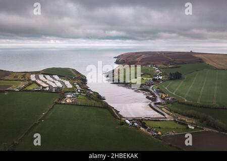 Aerial view of Roberts Cove, County Cork, Ireland Stock Photo