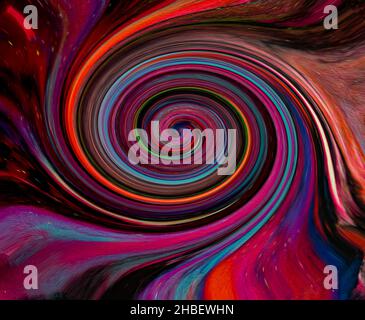 colored swirl twisting towards center background  for design purpose Stock Photo
