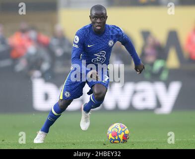 Wolverhampton, England, 19th December 2021.  Ngolo Kante of Chelsea during the Premier League match at Molineux, Wolverhampton. Picture credit should read: Darren Staples / Sportimage Stock Photo