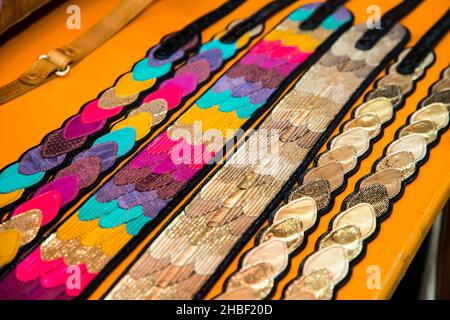 JOHANNESBURG, SOUTH AFRICA - Oct 19, 2021: Some items on display at exhibitor stand at hand-made design fair Stock Photo