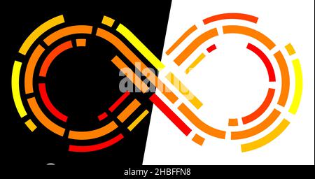 Infinity dashed colorful lines sign symbol icon isolated - vector illustration Stock Vector