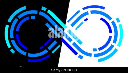 Infinity dashed colorful lines sign symbol icon isolated - vector illustration Stock Vector