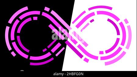 Infinity dashed colorful lines sign symbol icon isolated - vector illustration Stock Vector