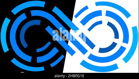 Infinity dashed colorful lines sign symbol icon isolated - vector illustration Stock Vector