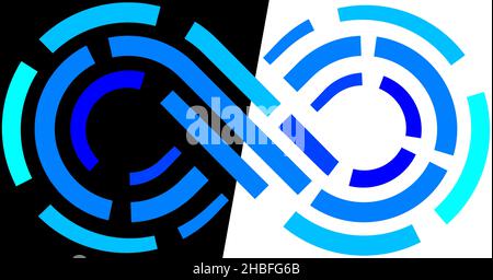 Infinity dashed colorful lines sign symbol icon isolated - vector illustration Stock Vector