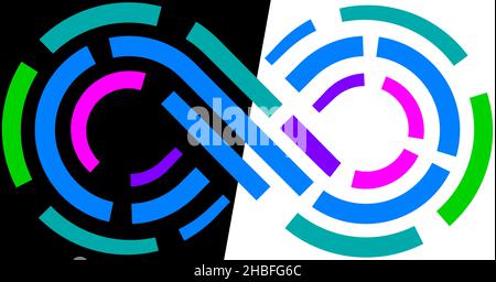 Infinity dashed colorful lines sign symbol icon isolated - vector illustration Stock Vector