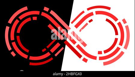 Infinity dashed colorful lines sign symbol icon isolated - vector illustration Stock Vector