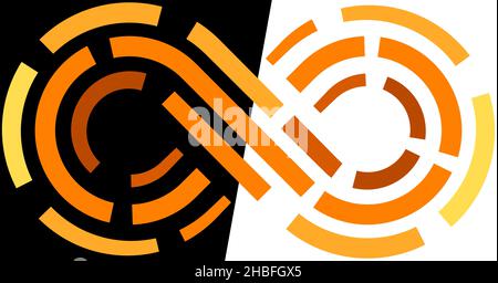Infinity dashed colorful lines sign symbol icon isolated - vector illustration Stock Vector