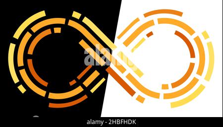 Infinity dashed colorful lines sign symbol icon isolated - vector illustration Stock Vector