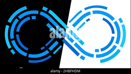 Infinity dashed colorful lines sign symbol icon isolated - vector illustration Stock Vector