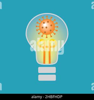 Solution and research about Coronavirus. Vector illustration. EPS10. Stock Vector