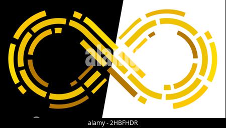Infinity dashed colorful lines sign symbol icon isolated - vector illustration Stock Vector