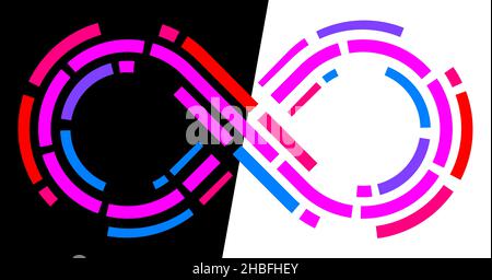 Infinity dashed colorful lines sign symbol icon isolated - vector illustration Stock Vector