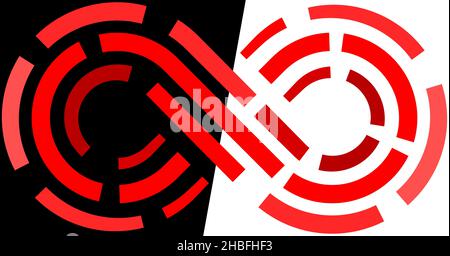 Infinity dashed colorful lines sign symbol icon isolated - vector illustration Stock Vector