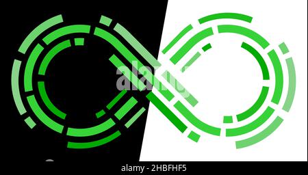 Infinity dashed colorful lines sign symbol icon isolated - vector illustration Stock Vector